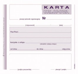 KARTA URLOPOWA 40k. 507-6  .