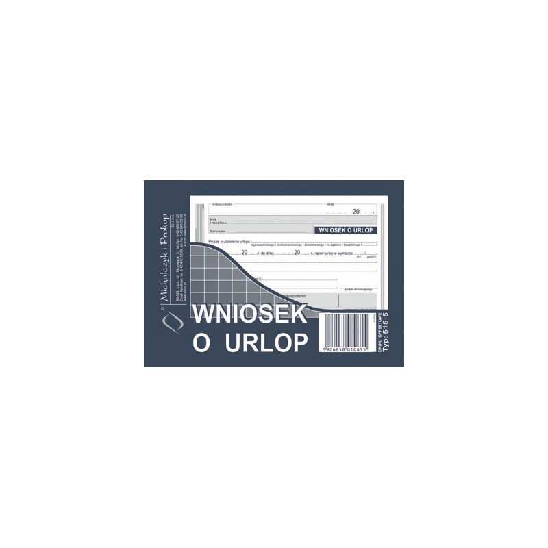 WNIOSEK O URLOP A6 515-5  .
