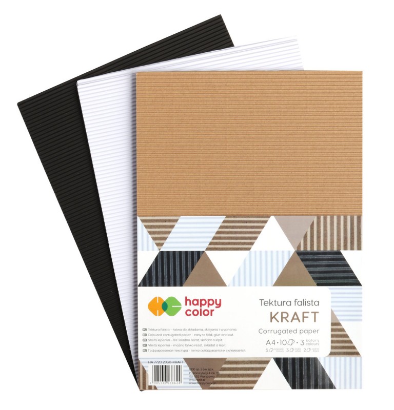 TEKTURA FALISTA A4/10 MIX KRAFT  .