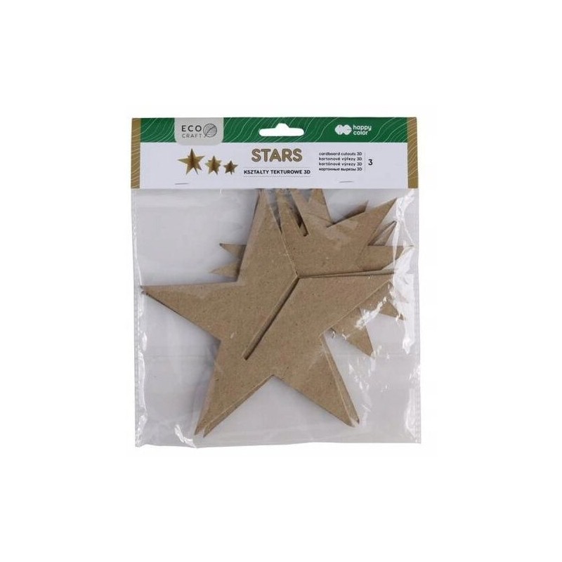 ZESTAW KSZTAŁTÓW TEKT. 3D STARS  .