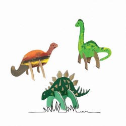 ZESTAW KSZTAŁTÓW TEKT. 3D DINO  .
