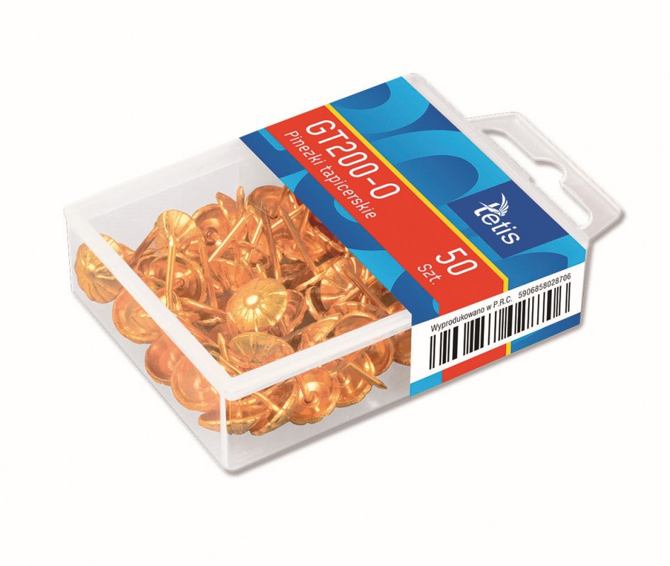 PINEZKI TAPICERSKIE ZŁOTE 50szt. GT200-O  .
