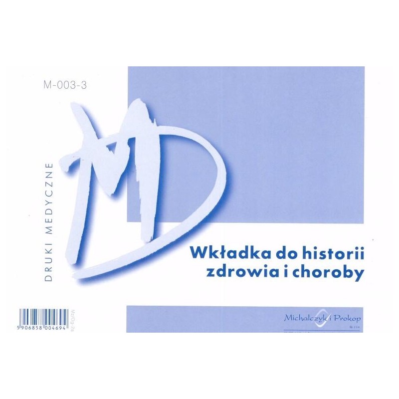 WKŁADKA DO HISTORII ZDR.I CHOR.Mz/Og-2a  .