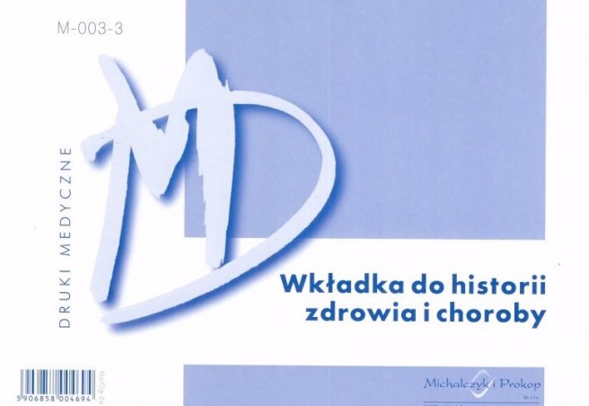 WKŁADKA DO HISTORII ZDR.I CHOR.Mz/Og-2a  .