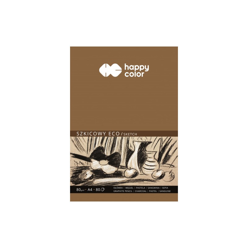 BLOK SZKICOWY ECO A4/80 80g HAPPY  .