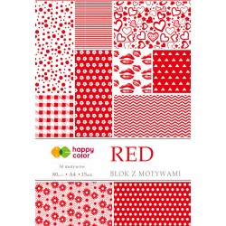 BLOK Z MOTYWAMI A4/15 RED...