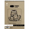 SZKICOWNIK NA SPIRALI A4/60 80/90g HAPPY KOTY .