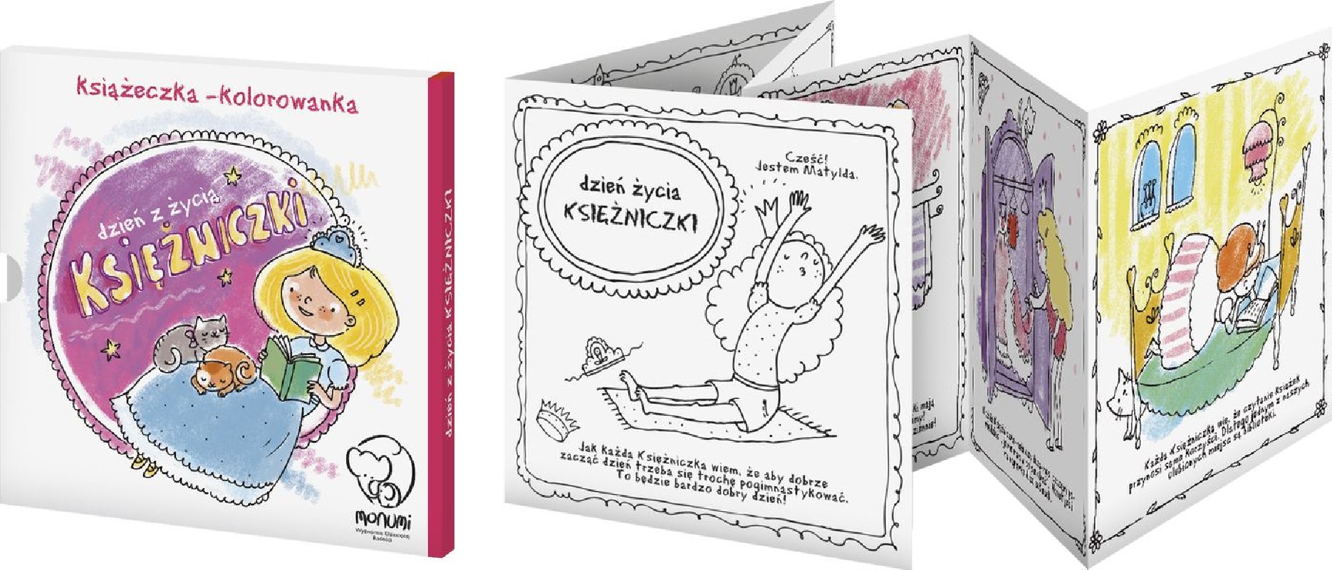 KSIĄŻECZKA-KOLOROWANKA MONUMI  .