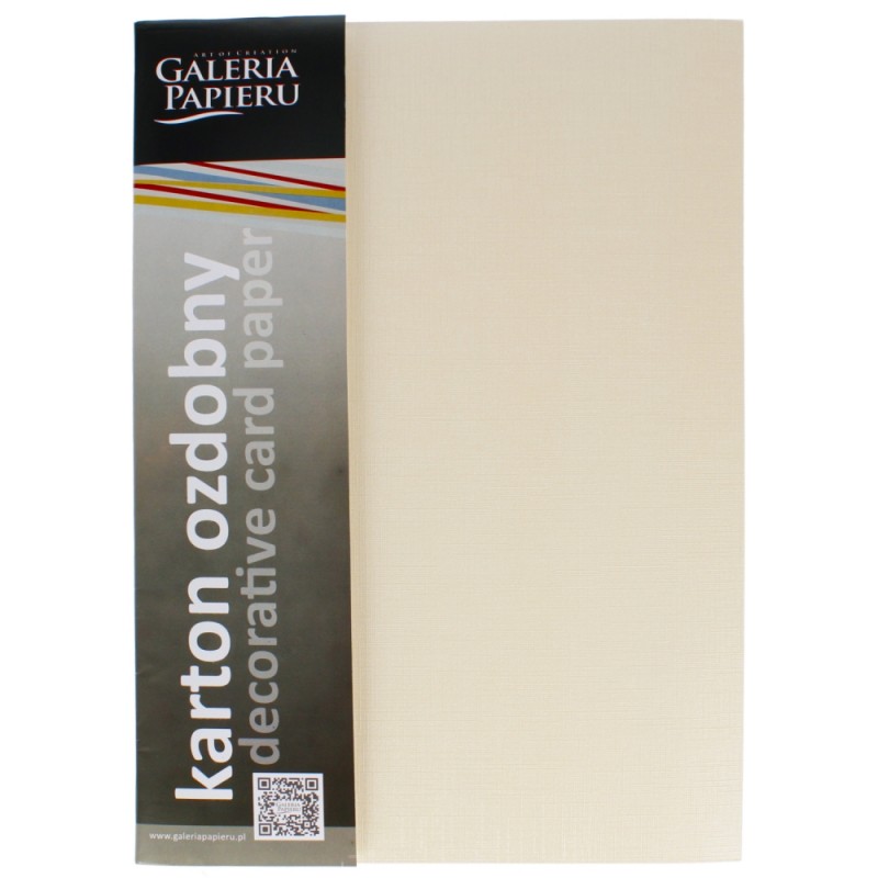KARTON OZDOBNY HOLLAND KREMOWY A4/20 230g  .