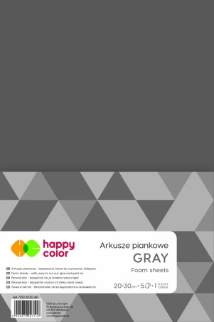 PIANKA A4 5ark SZARY HAPPY COLOR  .