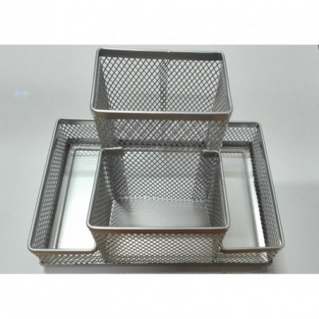 PRZYBORNIK Z SIATKI 4A TRES SREBRNY  .