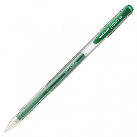 PIÓRO ŻELOWE UNI UM-100 ZIELONE . --