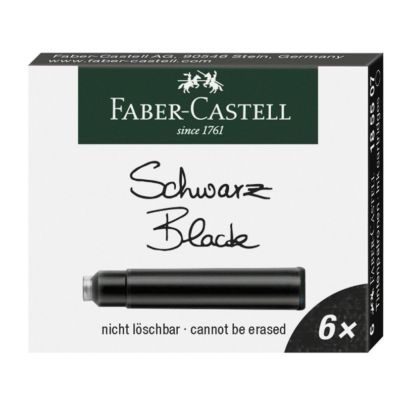 NABOJE FABER CASTELL CZARNE a'6  .