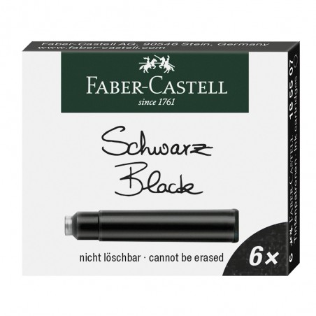 NABOJE FABER CASTELL CZARNE a'6  .