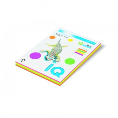 PAPIER KOL.A4 MIX NEON IQ 100ark.  .