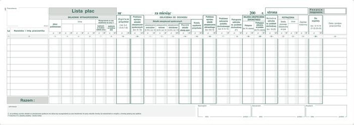LISTA WYNAGRODZEŃ 1/2 A3 P03-M  .