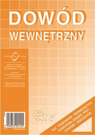 DOWÓD WEWNĘTRZNY A5 K12  .