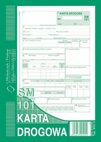 KARTA DROGOWA A5 NUMER. 802-3NR  .