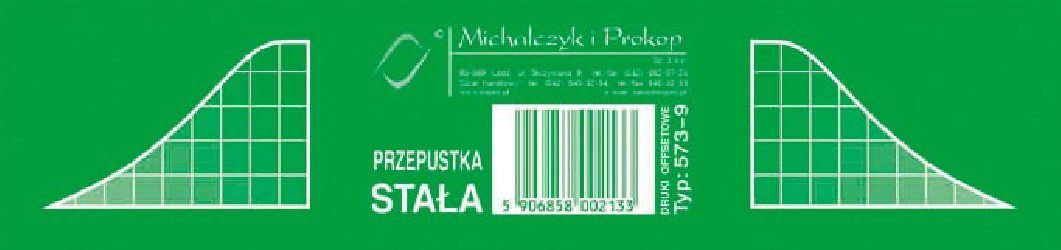 PRZEPUSTKA STAŁA 573-9  .