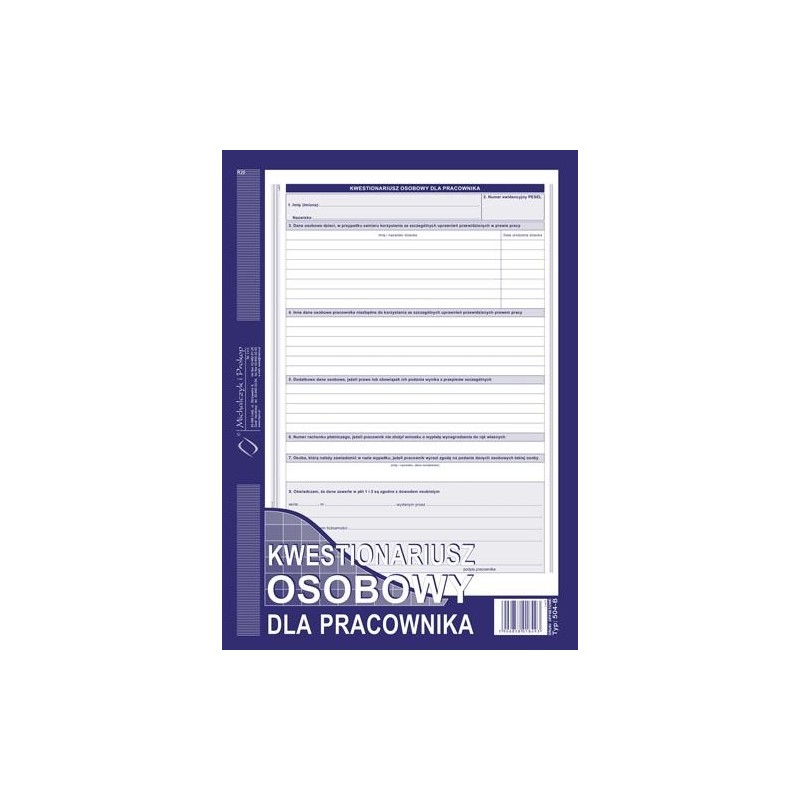 KWESTION.OSOB.DLA PRACOWNIKA 504-B1  .