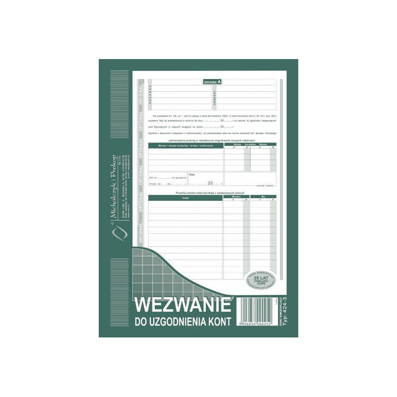 WEZWANIE DO UZGODNIENIA KONT 424-3  . 2021