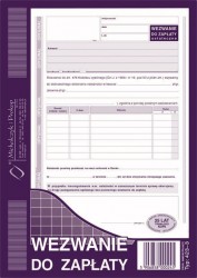 WEZWANIE DO ZAPŁATY  . 2019