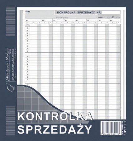KONTROLKA SPRZEDAŻY 2/3 A4 417-2  .