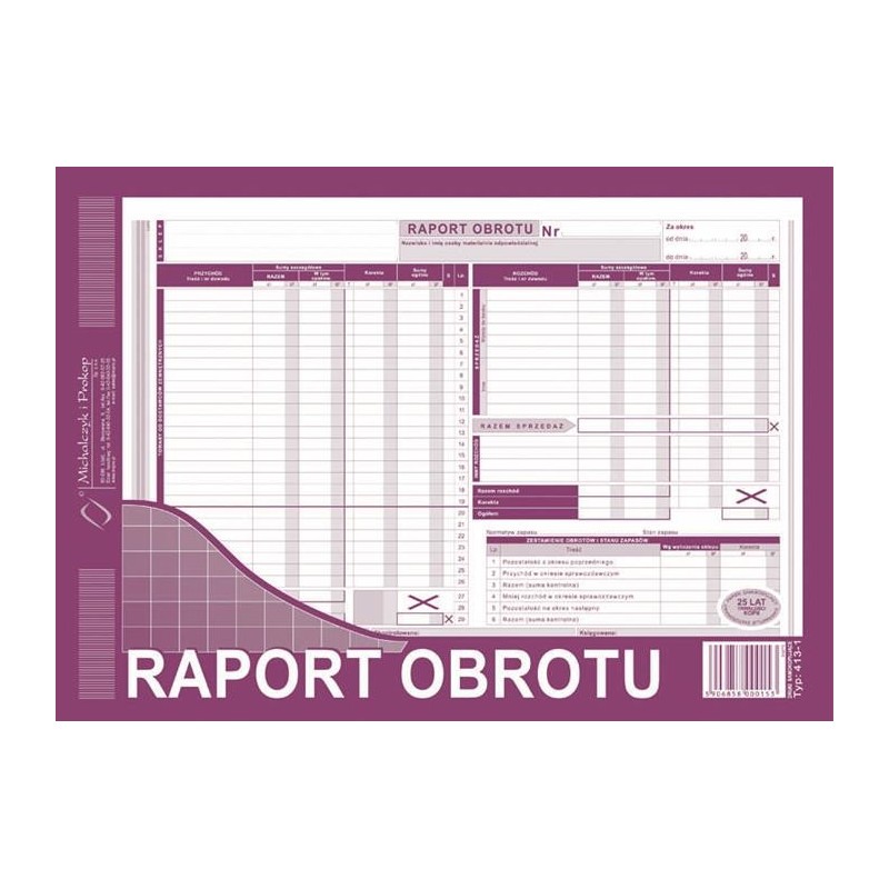 RAPORT OBROTU A4 413-1  .