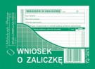 WNIOSEK O ZALICZKĘ 408-5  .