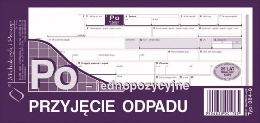 PO 384-8 PRZYJĘCIE ODPADU...