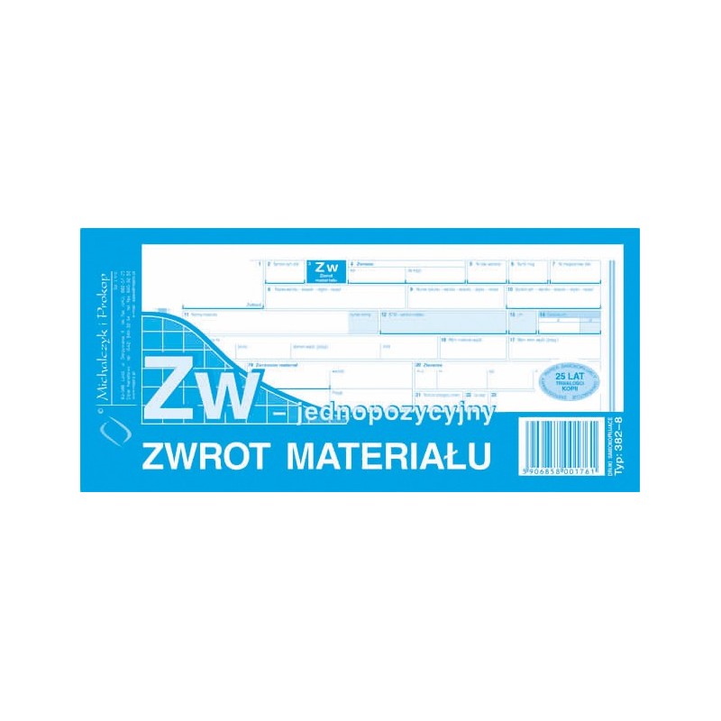 ZW 382-8 ZWROT JEDNOPOZYCYJNY  .