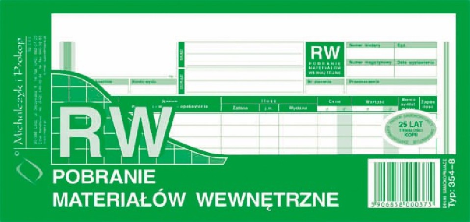 RW 354-8 1/3 A4 WIELOK.  .