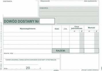 DOWÓD DOSTAWY 315-5 A6  .