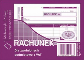 RACHUNEK 234-5 A6 POZIOMY...