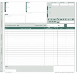 ZAMÓWIENIE OGÓLNE 333-2 2/3 A4  . 2018