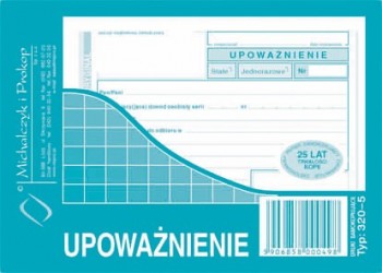 UPOWAŻNIENIE 320-5 A6  .