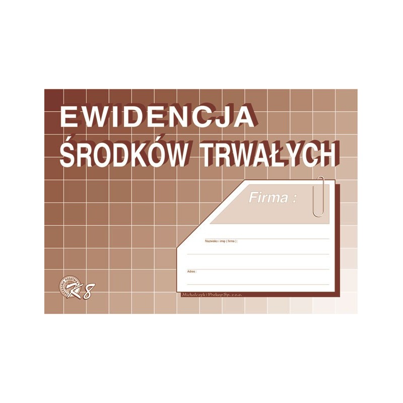 EWID.ŚRODKÓW TRWAŁYCH A5 K8  . 2026
