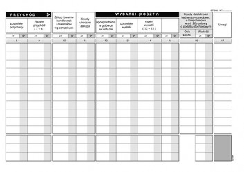 KSIĘGA PRZYCHODÓW I ROZ.A5 K3u  . wyc
